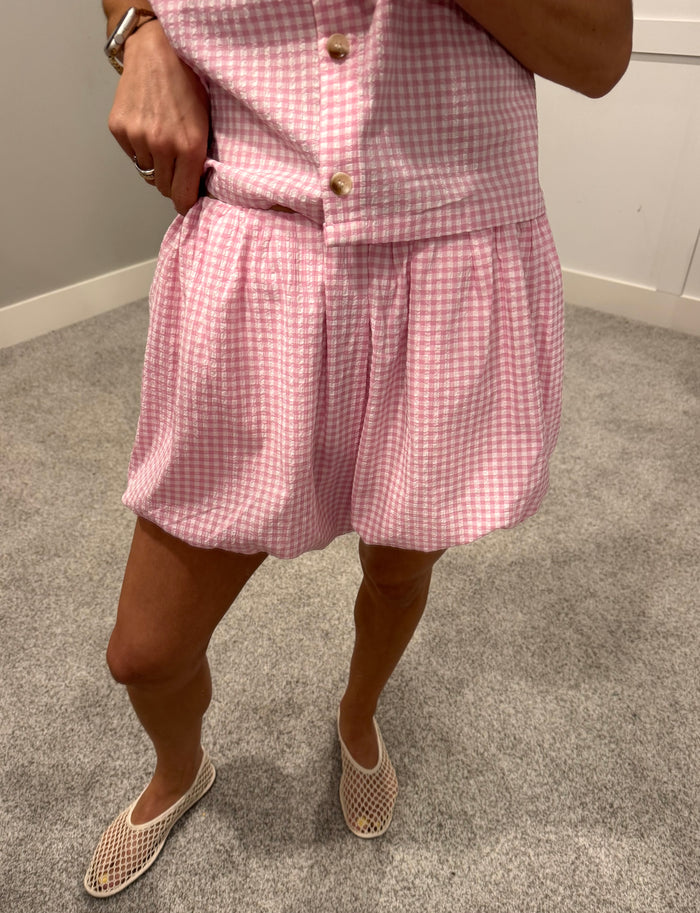 Fay Bubble Hem Shorts | Pink