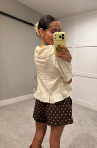 Wilder Cream Embroidered Collar Blouse