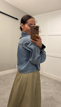 Acid Wash Denim Top