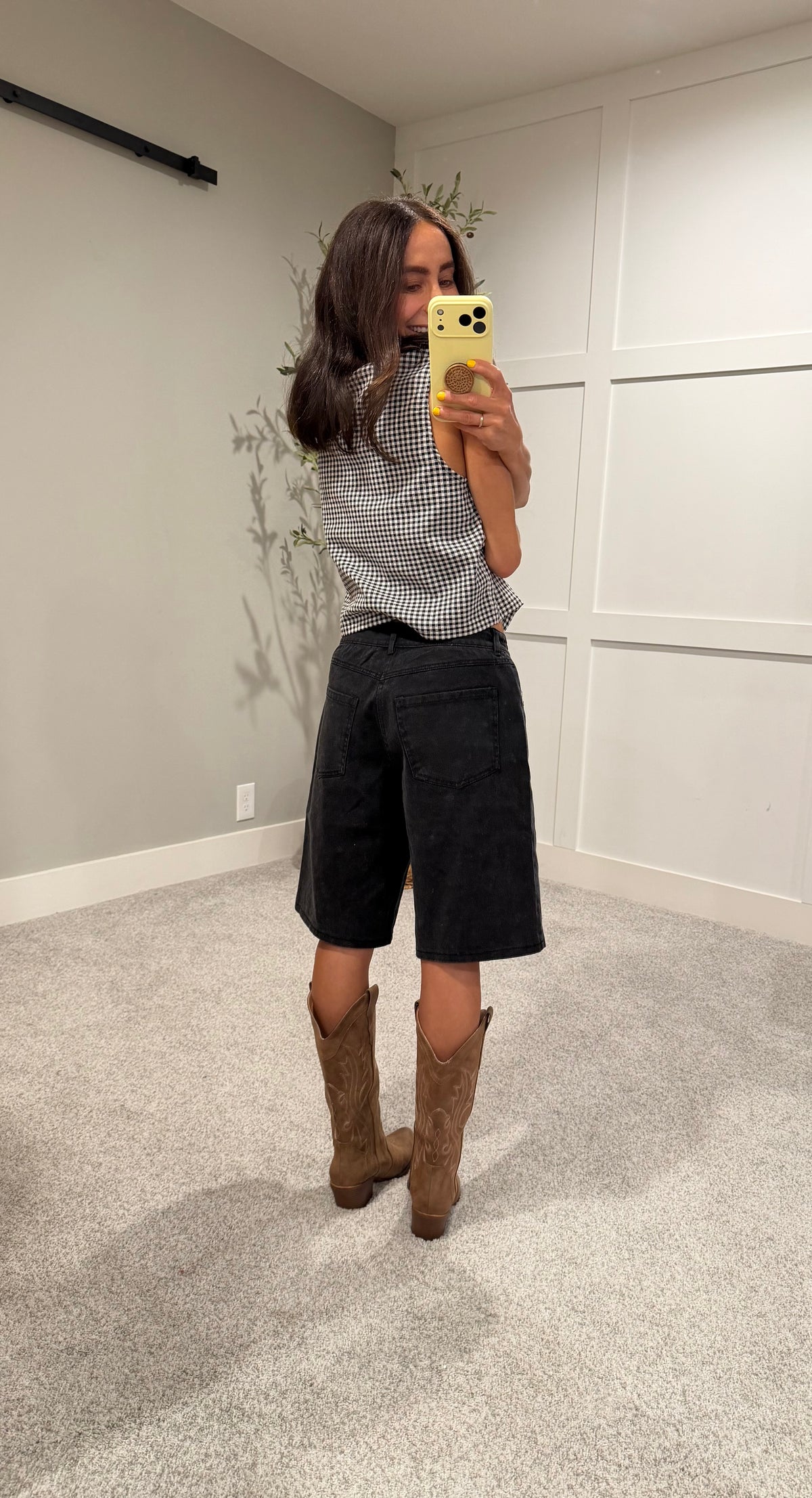 Bianca Denim Jorts | Washed Black