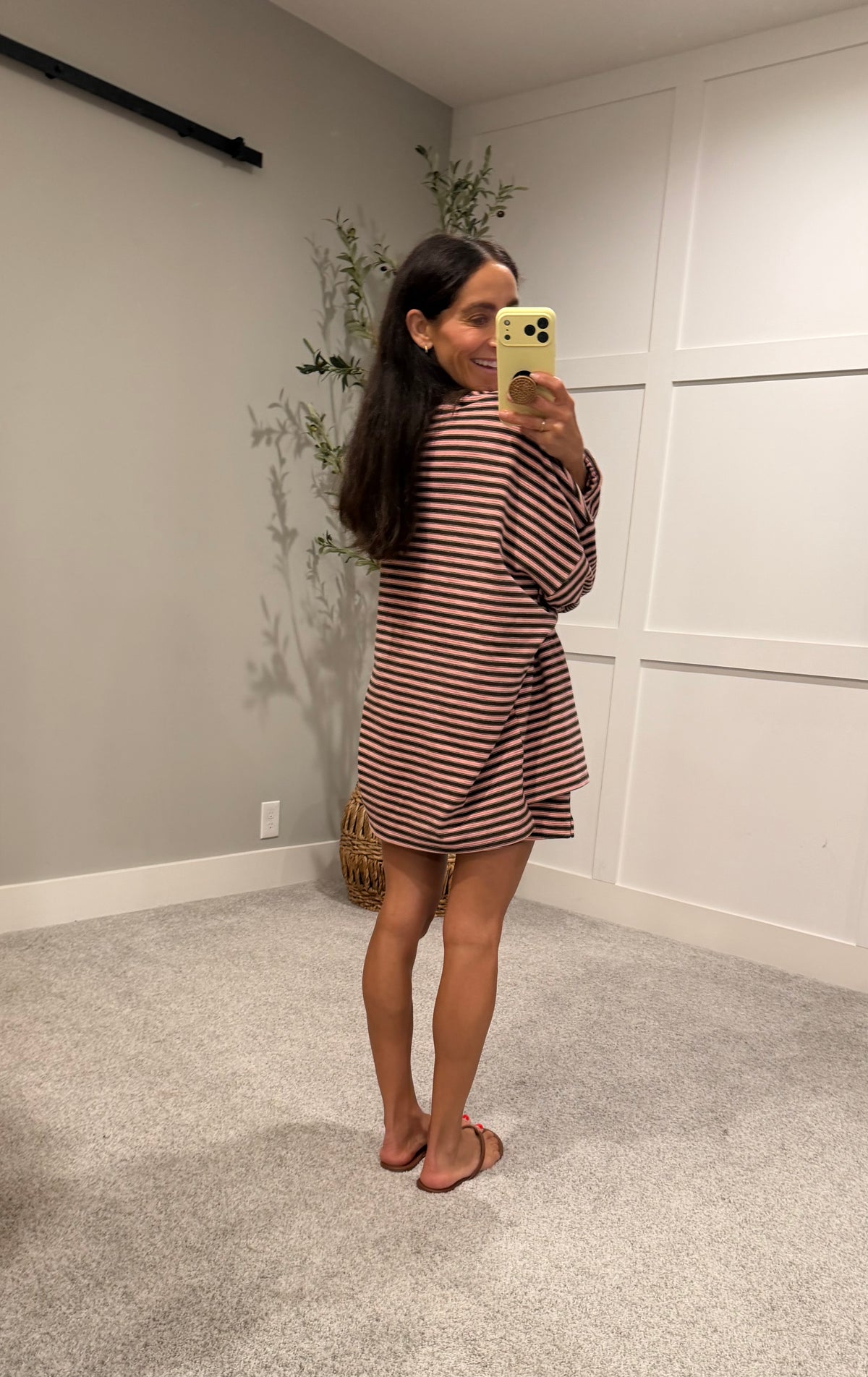 Morgan Long Sleeve Top | Pink/Brown