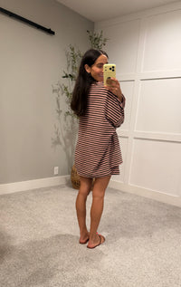 Morgan Long Sleeve Top | Pink/Brown