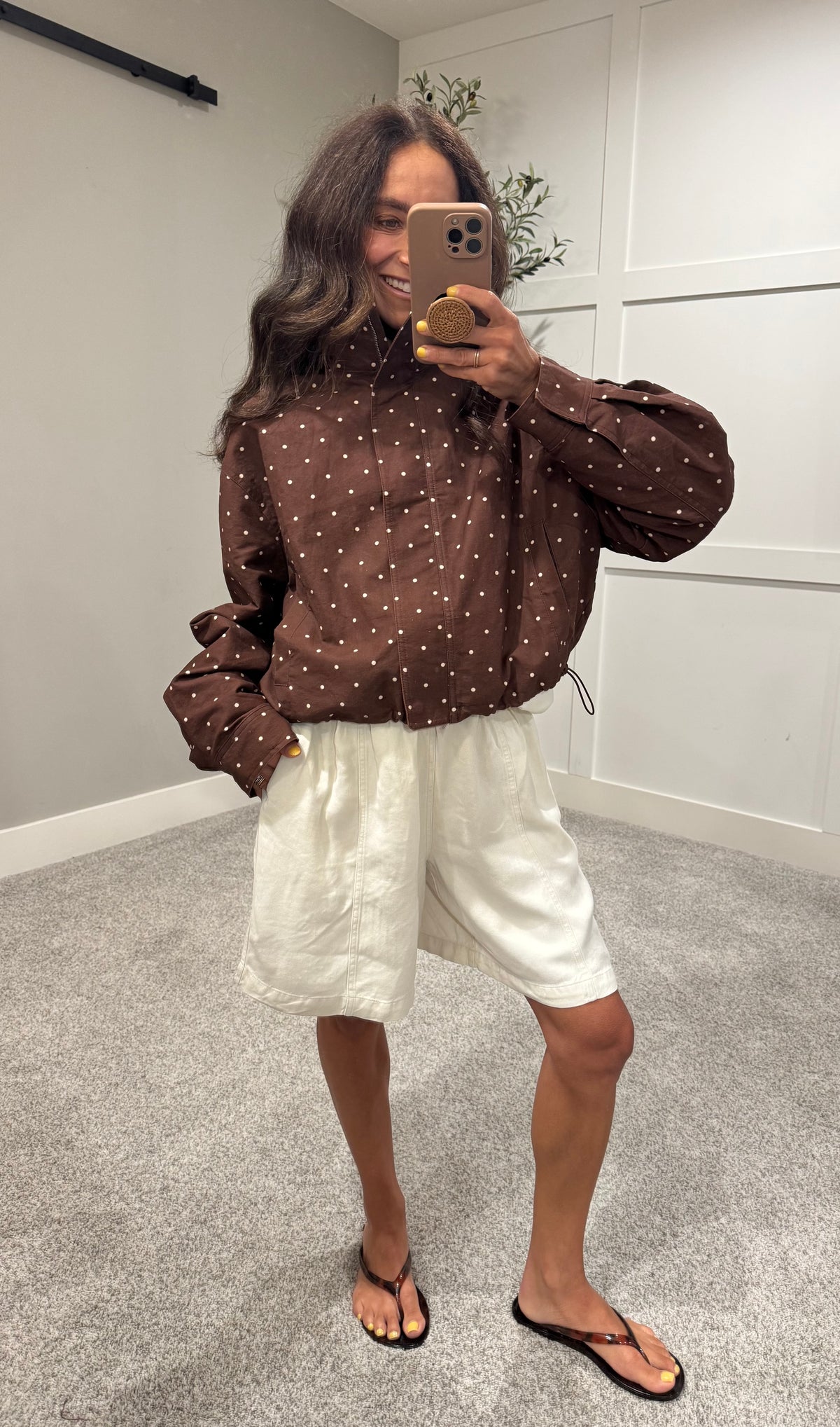 Lee Polka Dot Jacket | Brown
