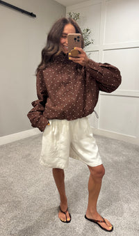 Lee Polka Dot Jacket | Brown