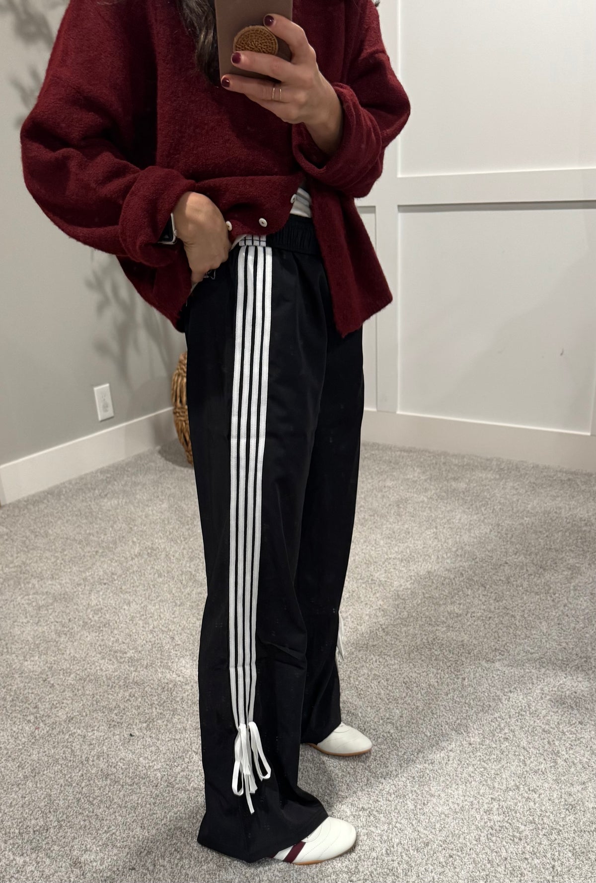 Bryson Stripe Track Pant | Black