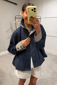 City Jacket | Navy/Plaid