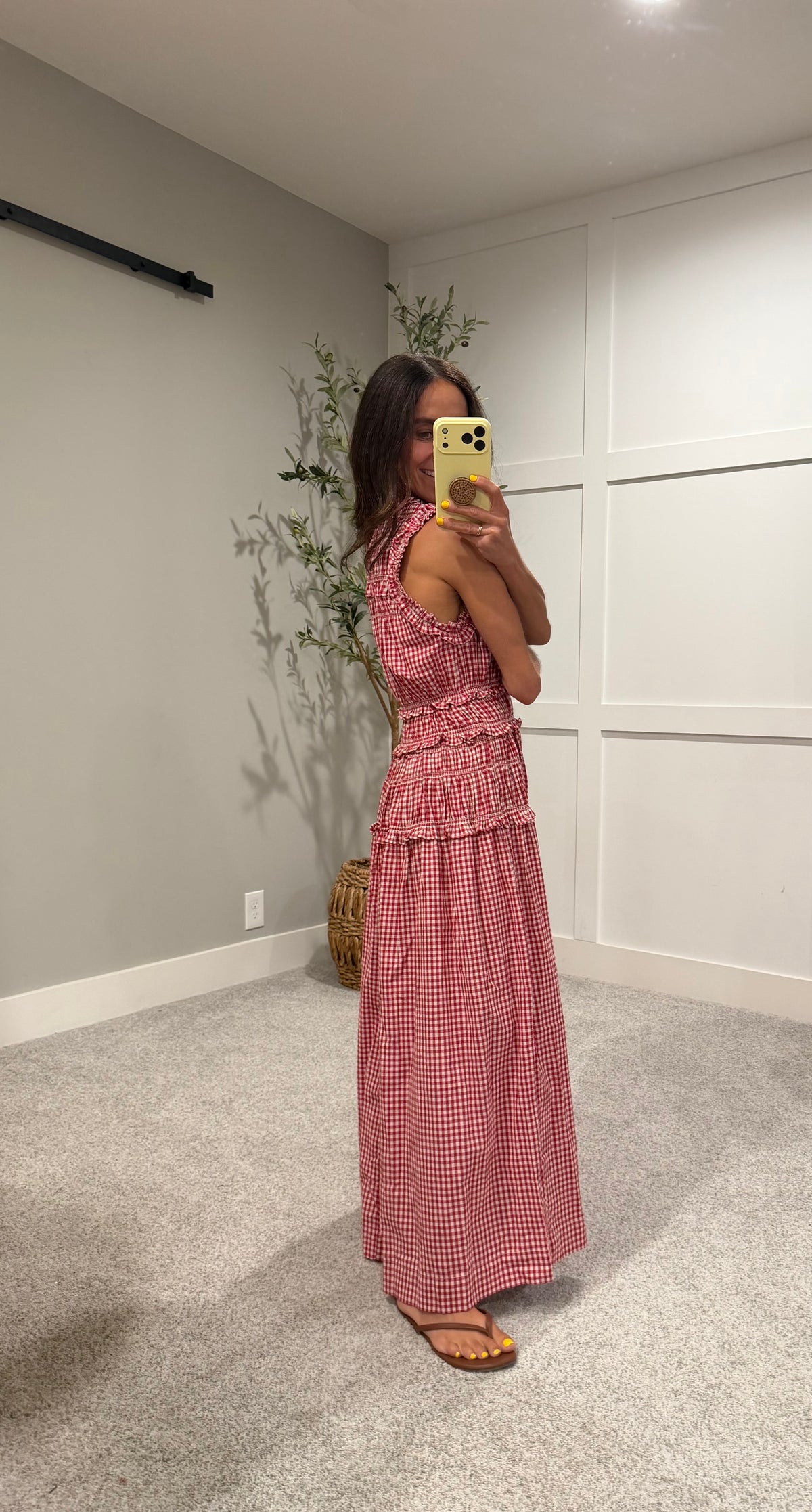 Neily Gingham Maxi | Red