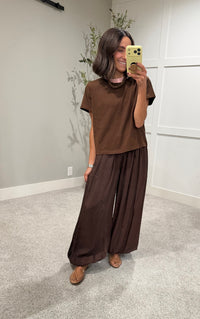 The Chloe Top | Brown/Pink
