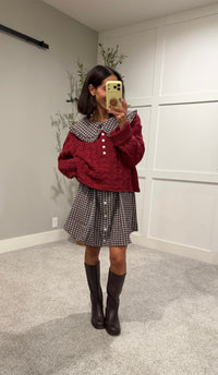The Eloise Brown Checkered Dress