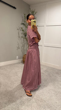 Margot Gingham Set | Mauve