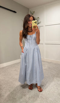 Vivian Checkered Dress | Blue