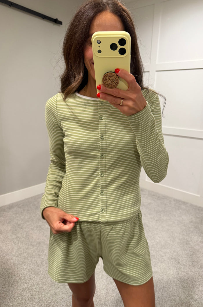 Jordan Striped Set | Matcha