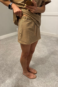 Ryder Striped Set | Tan/Navy