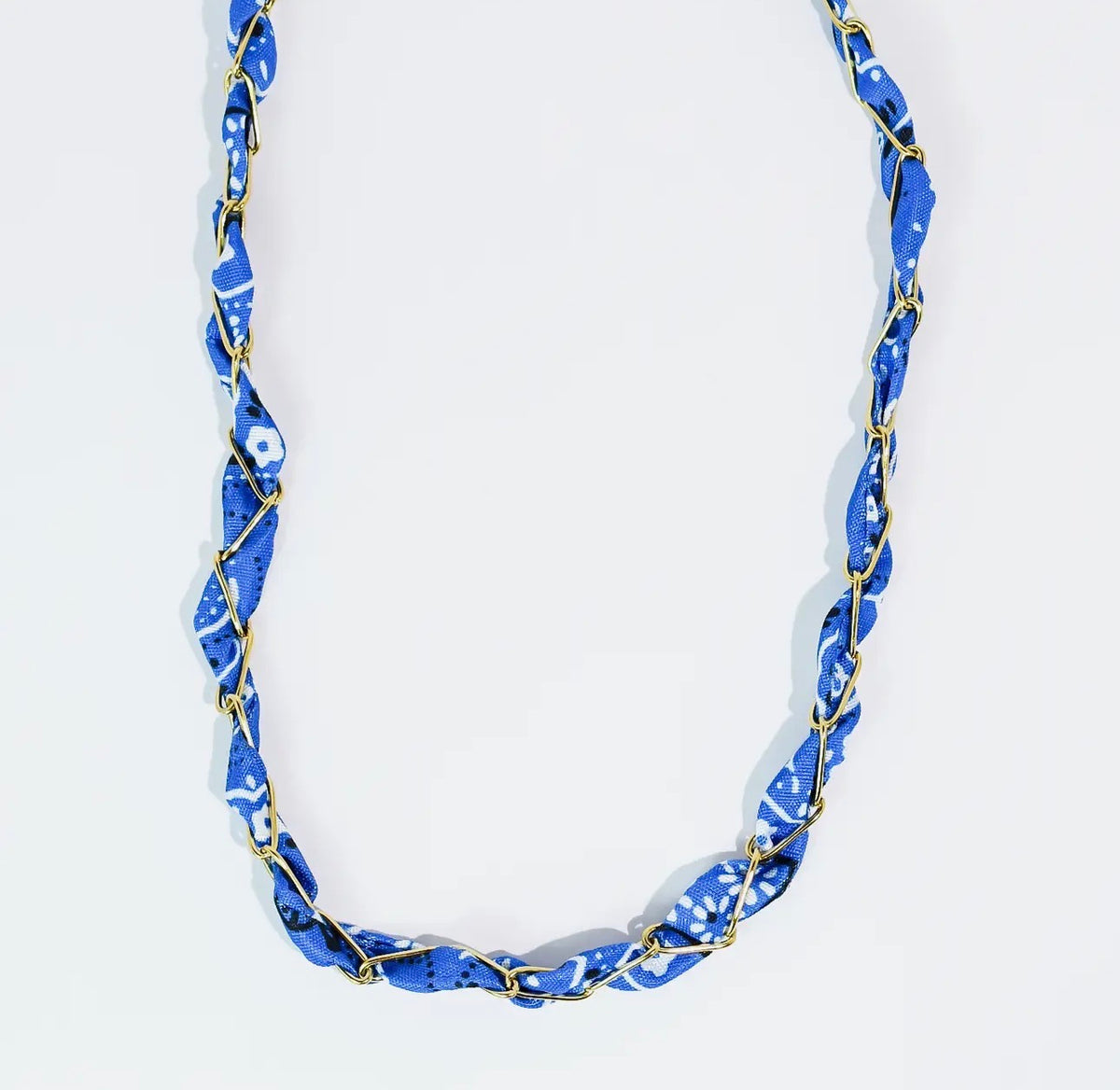 Bandana Twist Necklace | Blue