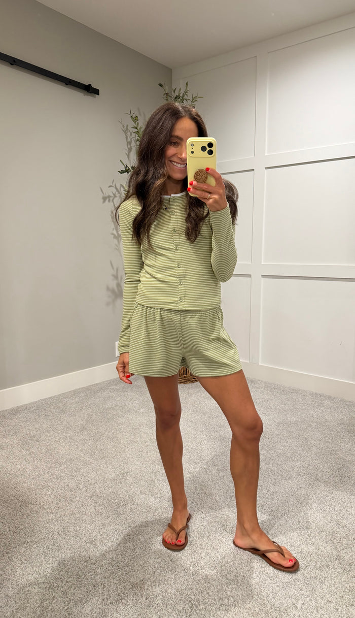 Jordan Striped Set | Matcha