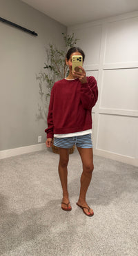 Peekaboo Sweatshirt | Cranberry