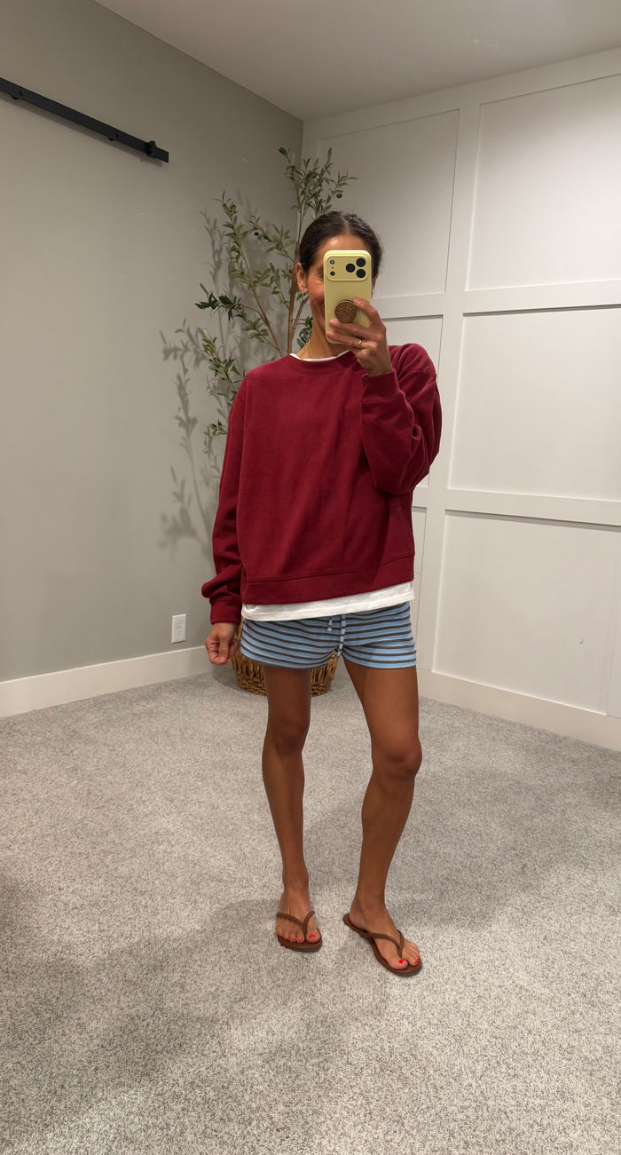 Peekaboo Sweatshirt | Cranberry