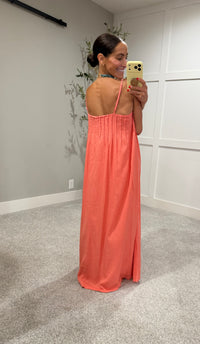 Coral Pintuck Maxi