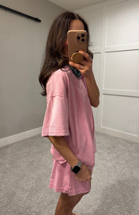 Everday Oversized Tee & Shorts SET | Rose
