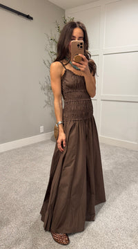 Luna Maxi Dress | Coffee Bean