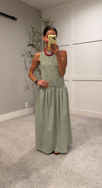 Cora Gingham Maxi Dress | Green