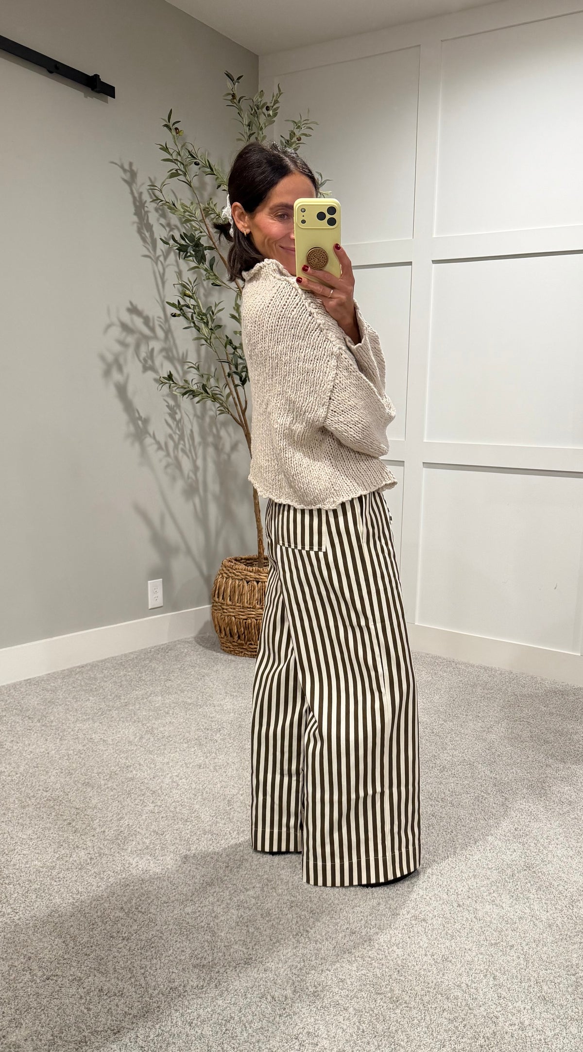 The Hazel Mock Neck Rolled Hem Knit Sweater | White Tea