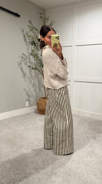 The Hazel Mock Neck Rolled Hem Knit Sweater | White Tea