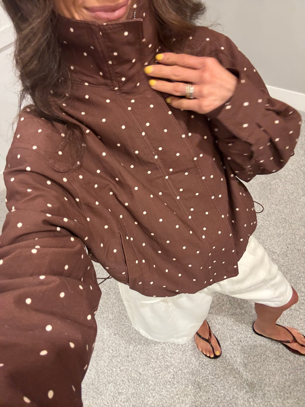 Lee Polka Dot Jacket | Brown