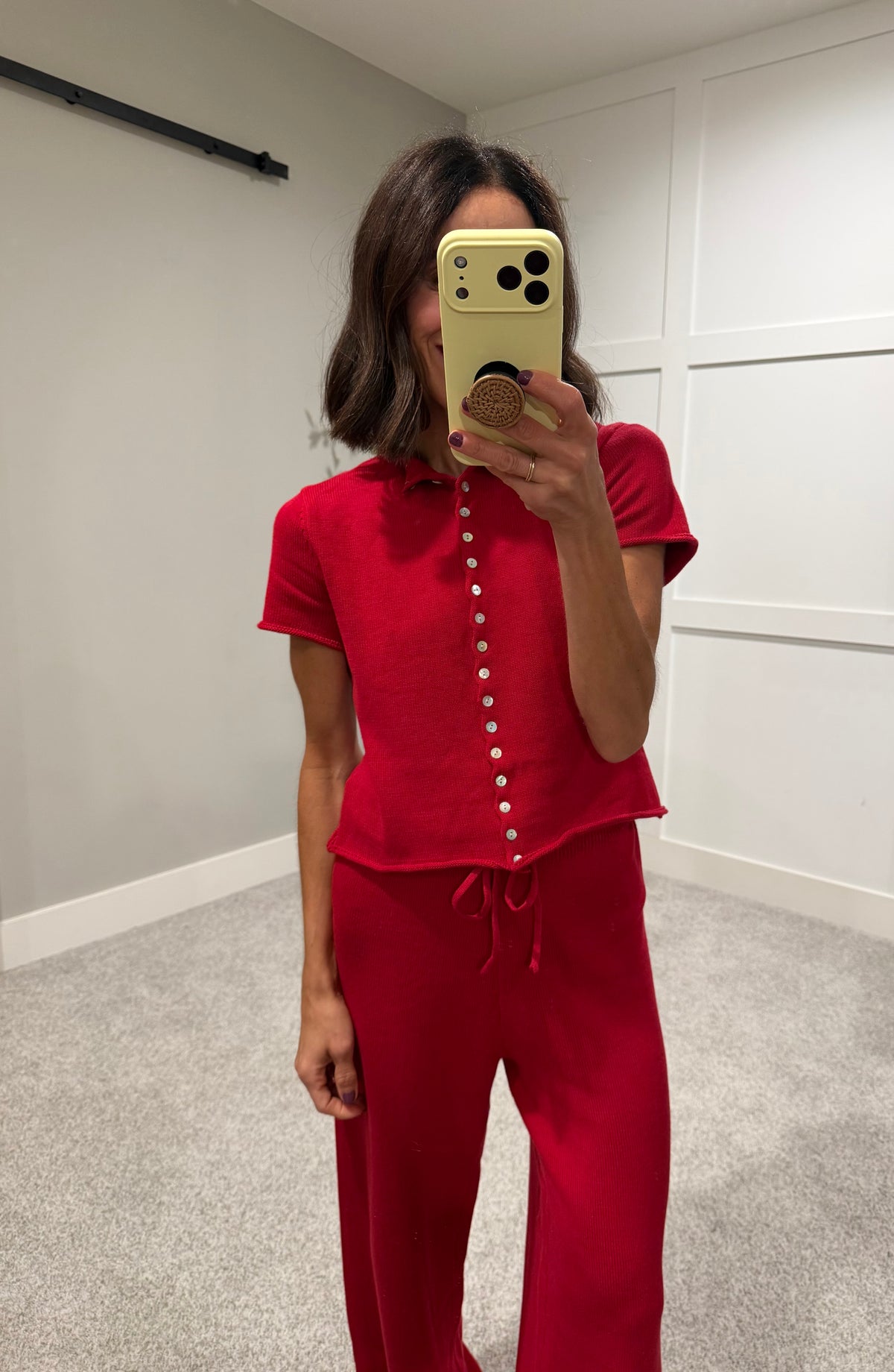 Nara Knit Set | Berry Red