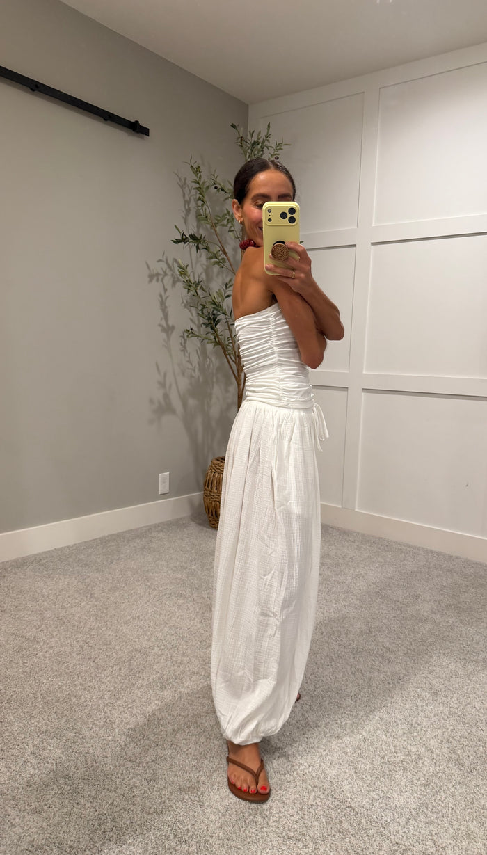 Balloon Gauze Pants | White