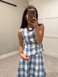 Buthaineh Gingham Top
