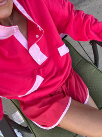 Ava Set | Candy Red/Baby Pink