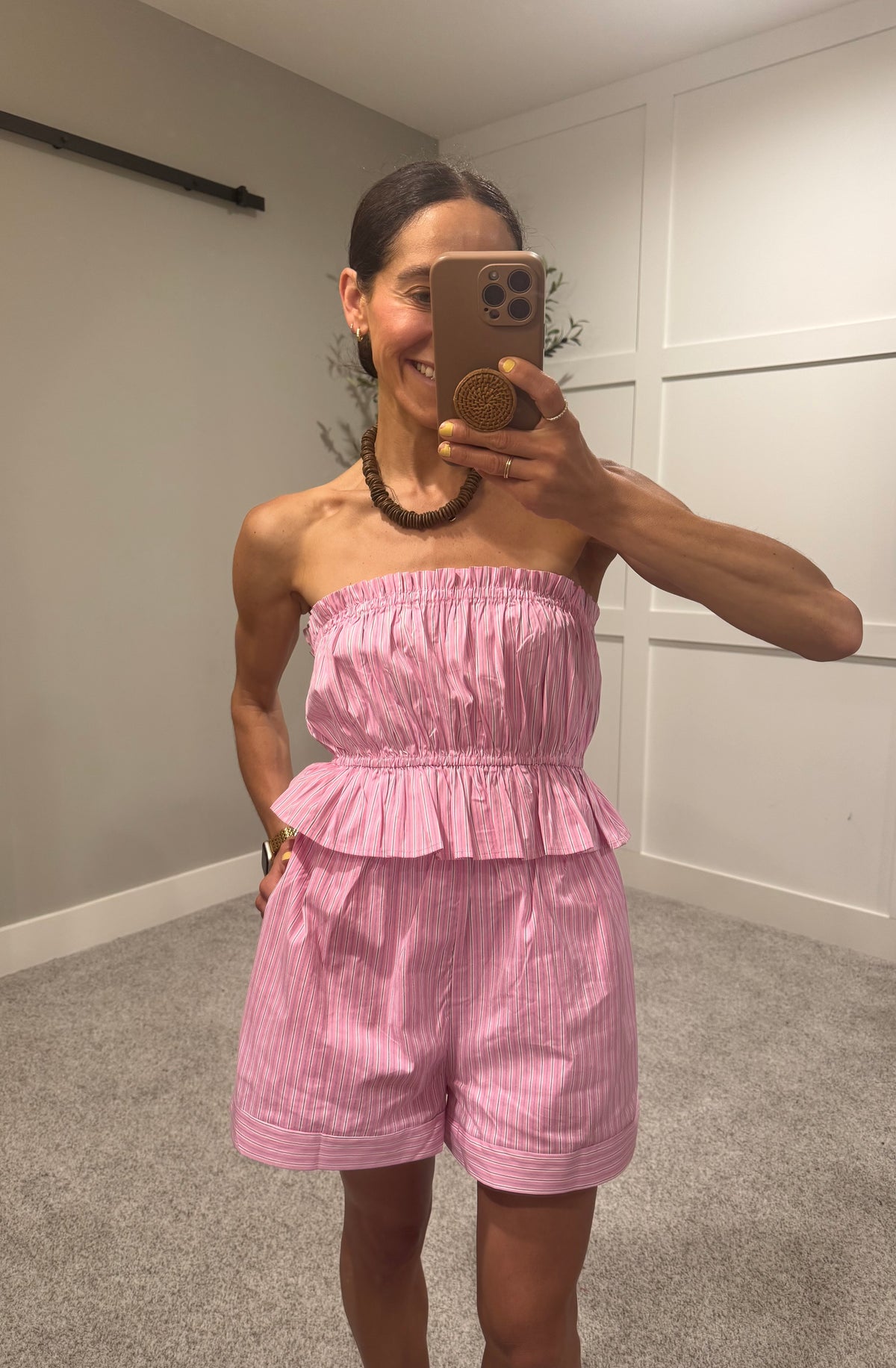 Isabel Striped Set | Pink