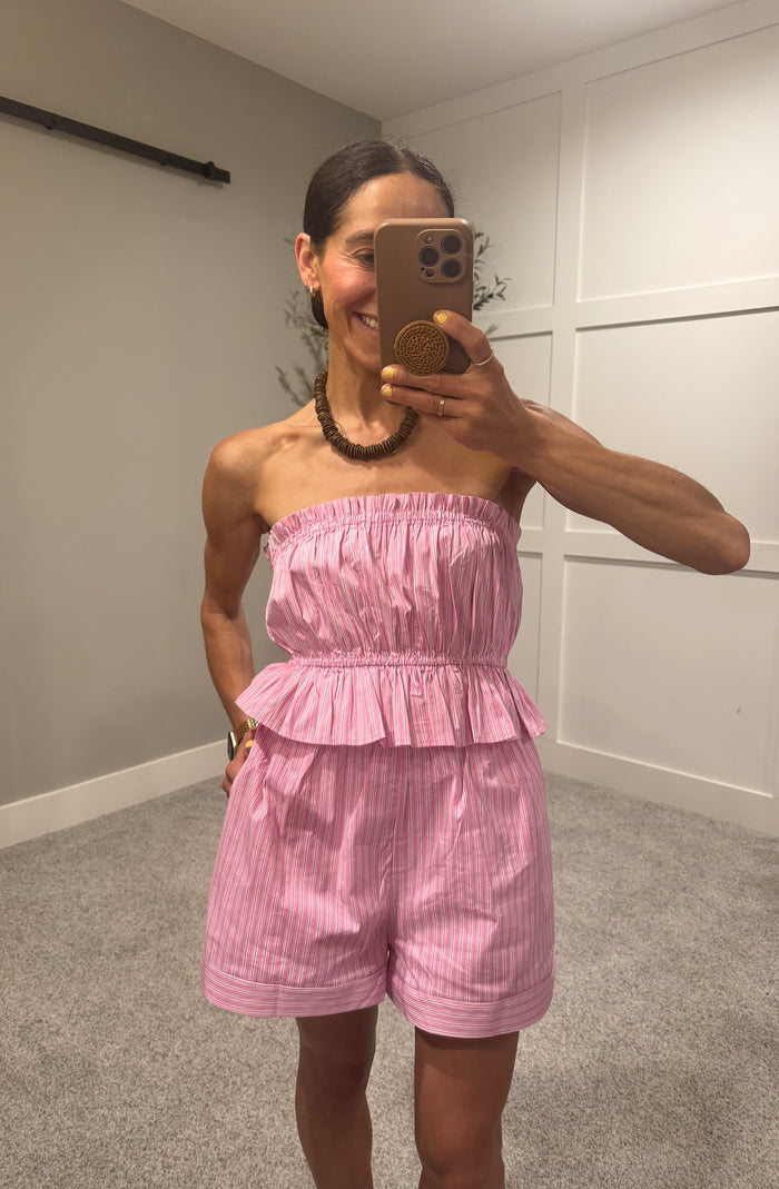 Isabel Striped Set | Pink