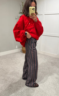 Vintage Stripe Jeans | Brown/Stripe