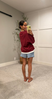 Peekaboo Sweatshirt | Cranberry