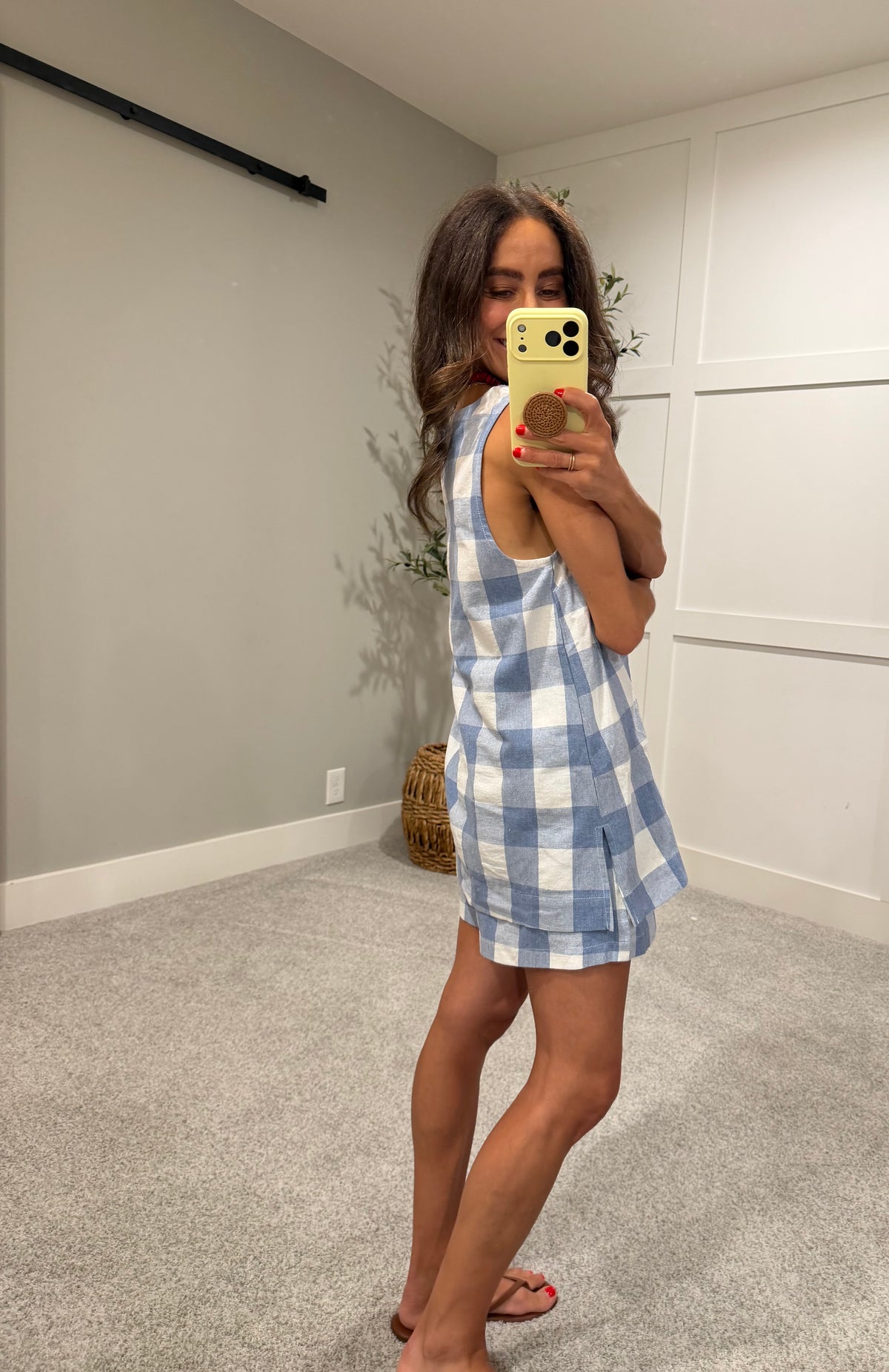 Kara Plaid Set | Blue