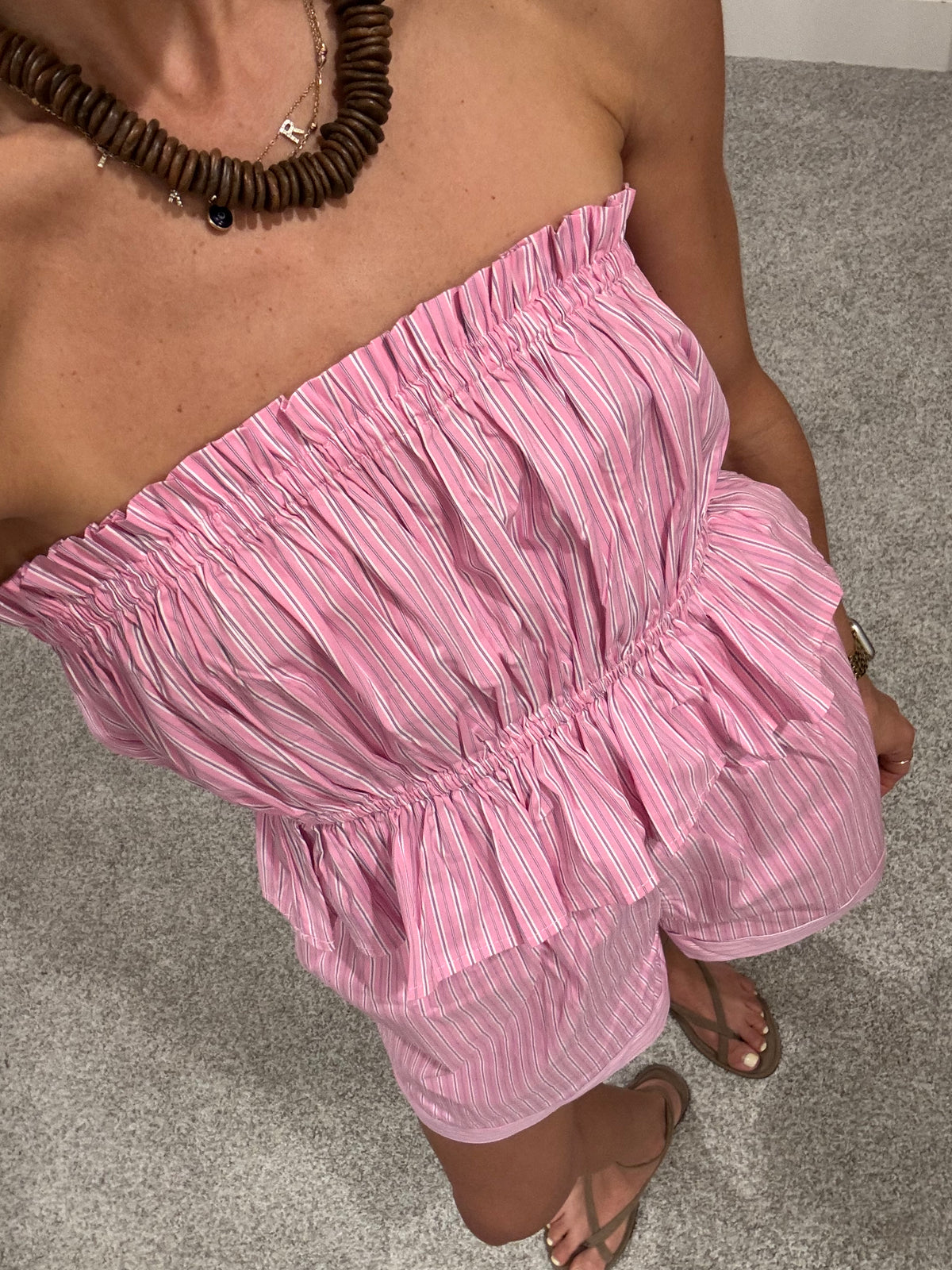 Isabel Striped Set | Pink