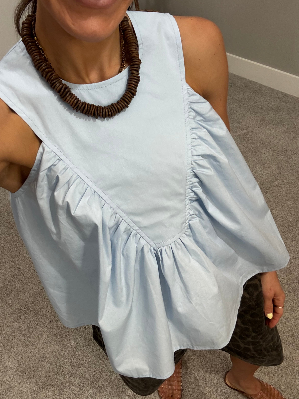 Gail Top | Light Blue