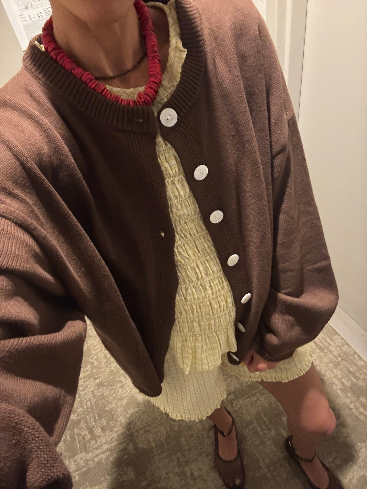 Juniper Cotton Cardigan | Brown