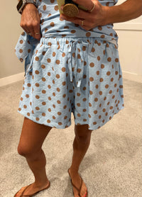 Anita Asymmetric Top Polka Dot Set