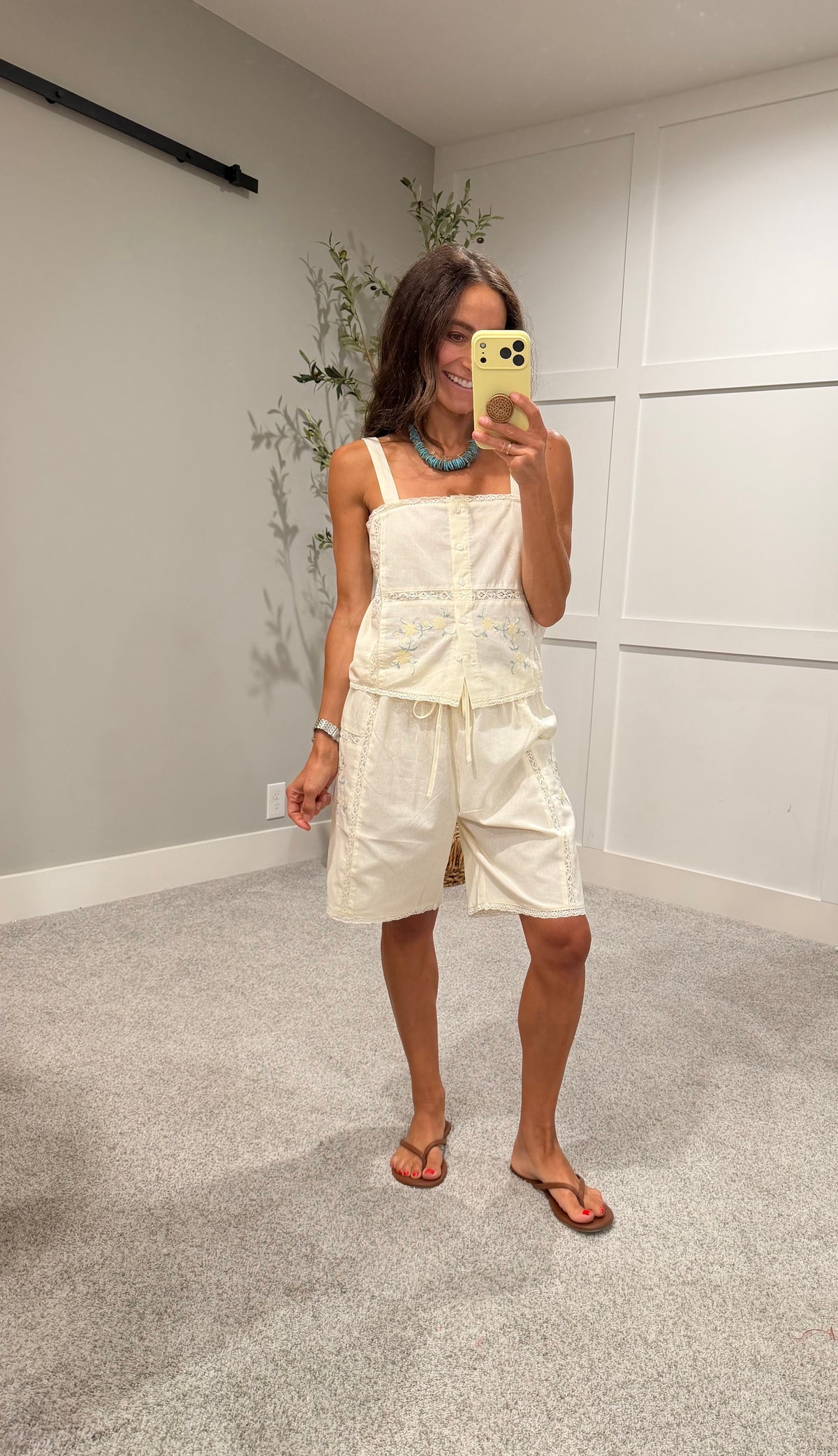 Loucia Floral Embroidered Set