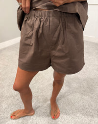 Kathy Cotton Halter Set | Brown