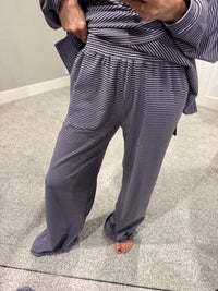 Lounging Brushed Knit Pants | Lavender/Brown