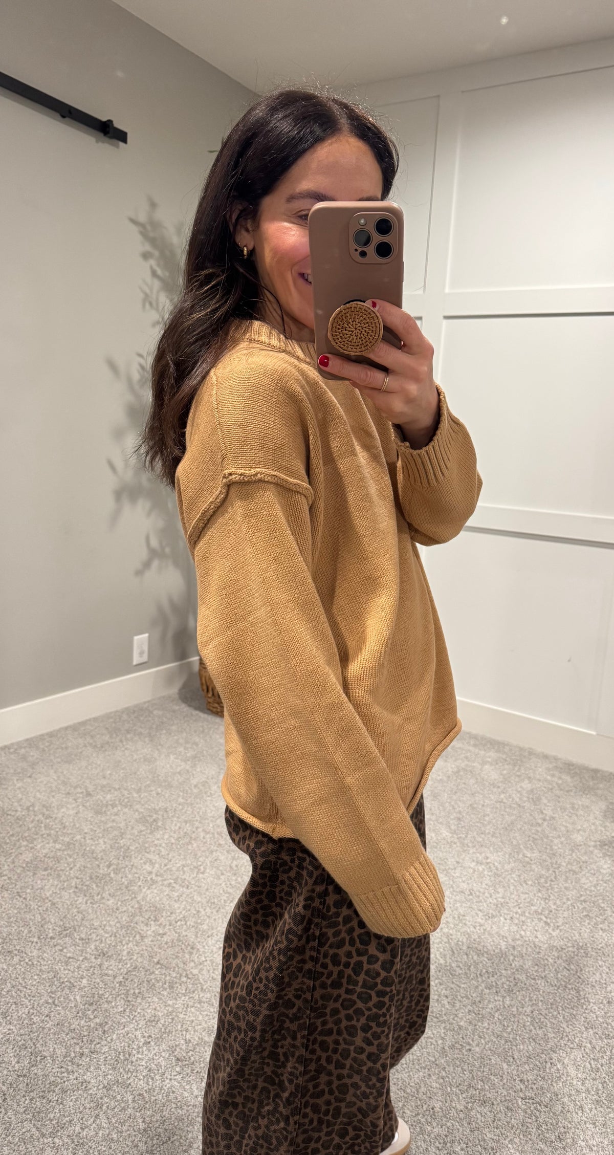 Camel Crewneck Sweater