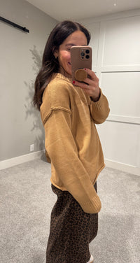 Camel Crewneck Sweater