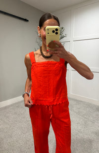 Broderie Tank | Cherry Tomato