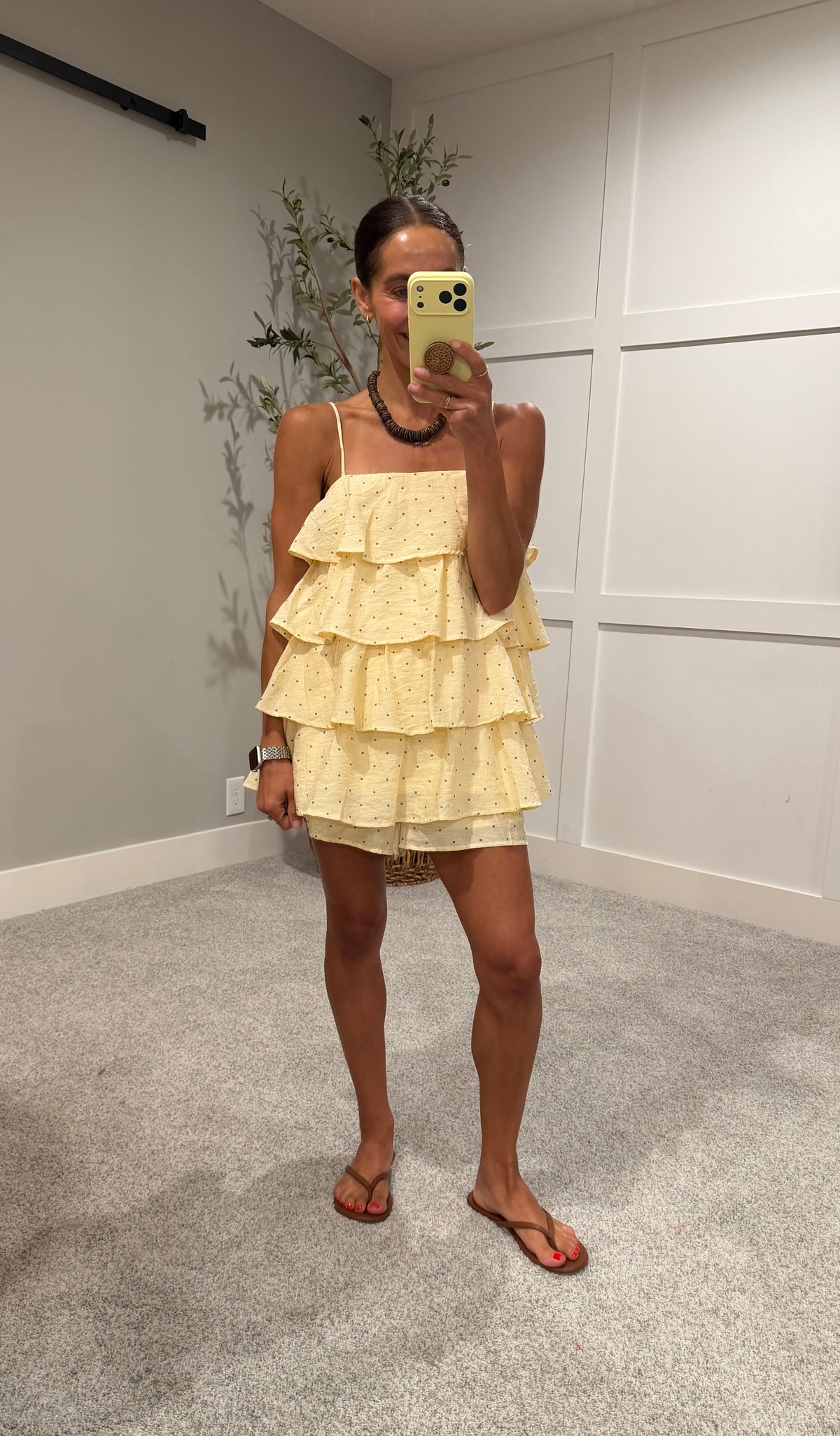 Seaside Tiered Set | Butter Yellow Polka Dot