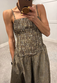 Talia Gingham Midi Dress