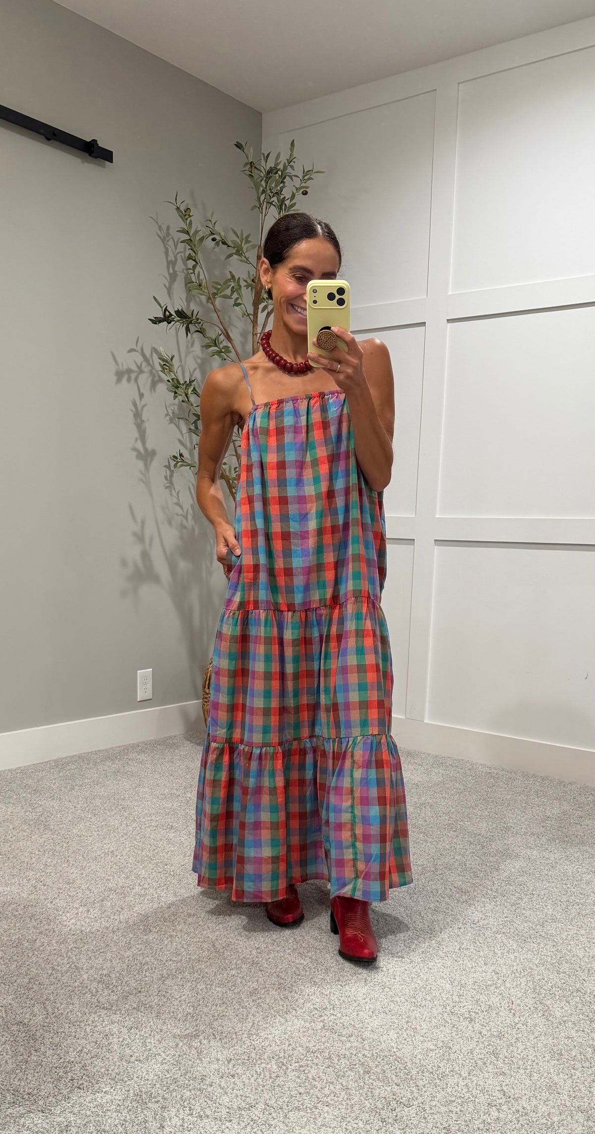 Pippa Multicolor Plaid Maxi